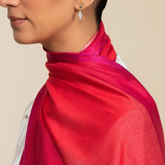 Fuchsia Cashmere Silk Scarf