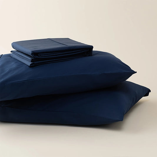 Midnight Blue Sublime Sateen Flat Sheet Set